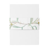 Frosted Mistletoe Winter Wedding Uitnodigingen Wikkel (Achterkant Voorbeeld)