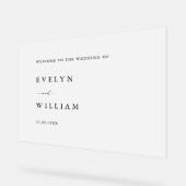 Frosted Modern Elegant Welkom Huwelijksingang Acryl Bord (Hoek)