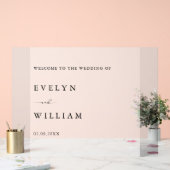 Frosted Modern Elegant Welkom Huwelijksingang Acryl Bord (Huwelijk)