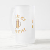 Frosted mok BEER IS MY VALENTINE  (Voorkant links)