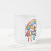 Frosted Mok - Je bent genoeg (Voorkant rechts)