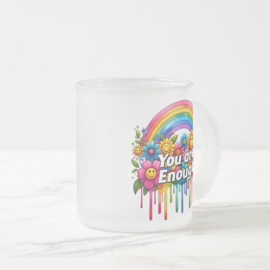 Frosted Mok - Je bent genoeg (Voorkant rechts)