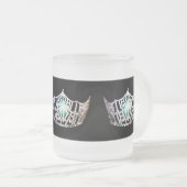 Frosted Mok-Miss America Crown Matglas Koffiemok (Voorkant rechts)