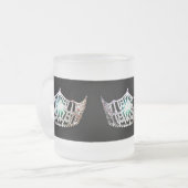 Frosted Mok-Miss America Crown Matglas Koffiemok (Voorkant links)