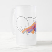 Frosted Mok: Spel is aan Matglas Bierpul (Voorkant links)