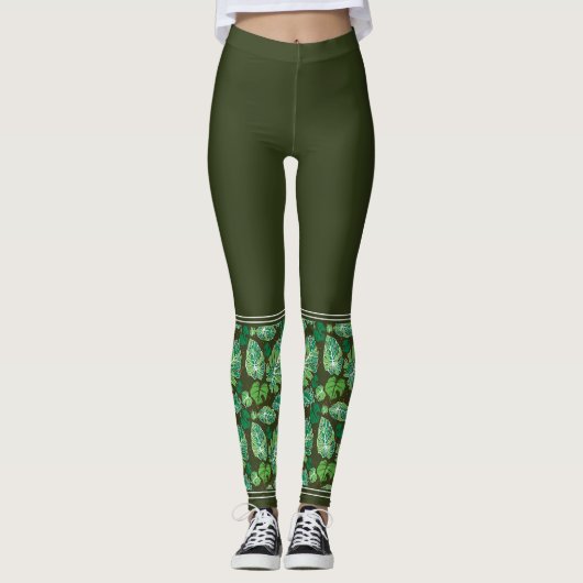 Frosted Monstera Leggings (Voorkant)