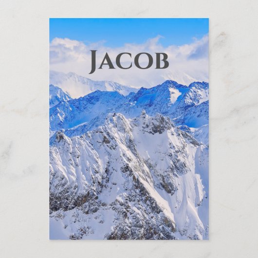 Frosted Mountains Enclosure Card Informatiekaartje (Achterkant)