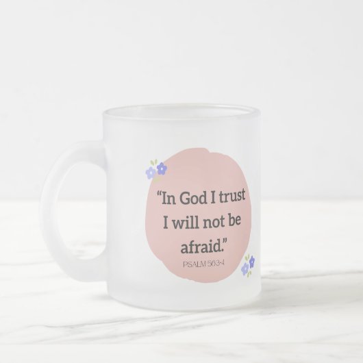Frosted Mug with Bible verse Matglas Koffiemok (Links)