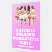 Frosted Paarse Acryl Bachelorette Welkom Teken Acryl Bord (Hoek)