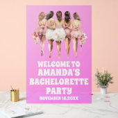 Frosted Paarse Acryl Bachelorette Welkom Teken Bord (Huwelijk)