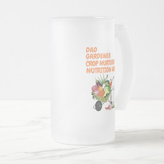 Frosted Pap mok 16 oz | Papa tuinman (Voorkant rechts)