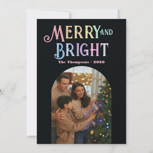 Frosted Pastels "Jaar in Review" Foto's Kerst Feestdagenkaart (Voorkant)