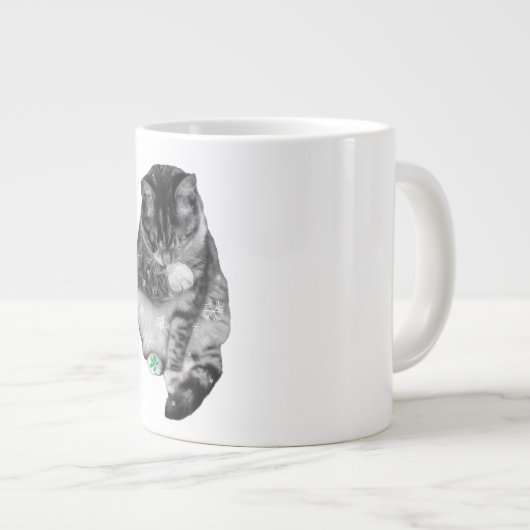 Frosted Paw Holiday Mug Grote Koffiekop (Voorkant rechts)