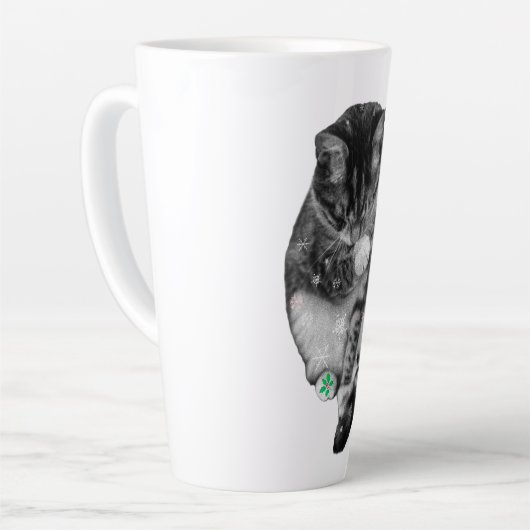 Frosted Paw Holiday Mug Latte Mok (Linkerhoek)
