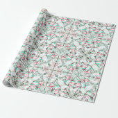 Frosted Petal Mosaic Cadeaupapier (Uitgerold)