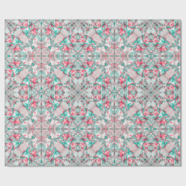 Frosted Petal Mosaic Cadeaupapier