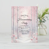 Frosted Petals in a Winter Woodland Housewarming Kaart (Staand voorkant)