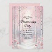 Frosted Petals in a Winter Woodland Housewarming Kaart (Voorkant / Achterkant)