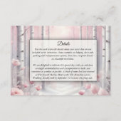 Frosted Petals in a Winter Woodland Wedding Informatiekaartje (Voorkant)