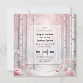 Frosted Petals in a Winter Woodland Wedding Kaart (Voorkant)