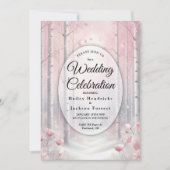 Frosted Petals in a Winter Woodland Wedding Kaart (Voorkant)