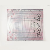 Frosted Petals in a Winter Woodland Wedding Wandkleed (Voorkant (horizontaal))