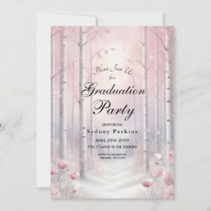 Frosted Petals in een Winter Woodland Afstuderen Kaart