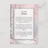 Frosted Petals in een Winter Woodland bruiloft Informatiekaartje (Voorkant)