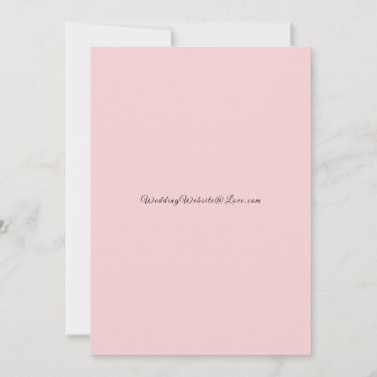 Frosted Petals in een Winter Woodland bruiloft Kaart (Achterkant)