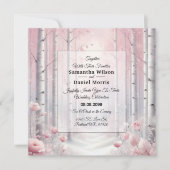 Frosted Petals in een Winter Woodland bruiloft Kaart (Voorkant)