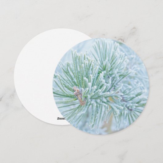 Frosted Pine Feestdagenkaart (Voorkant / Achterkant)