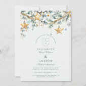 Frosted Pine Star Garland bruiloft Kaart (Voorkant)