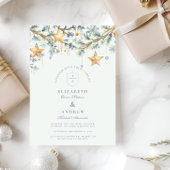 Frosted Pine Star Garland bruiloft Kaart