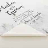 Frosted Pines aan de moeder van de bruidegom Quote Sherpa Deken (3/4)