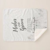 Frosted Pines aan de moeder van de bruidegom Quote Sherpa Deken (Voorkant (horizontaal))