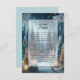 Frosted Pines in Winter Glow Wedding Informatiekaartje
