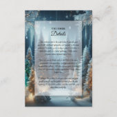 Frosted Pines in Winter Glow Wedding Informatiekaartje (Voorkant)