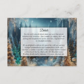 Frosted Pines in Winter Glow Wedding Informatiekaartje (Voorkant)
