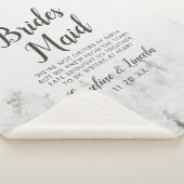 Frosted Pines Rustic White to the Bridesmaid Quote Sherpa Deken (3/4)
