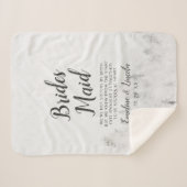 Frosted Pines Rustic White to the Bridesmaid Quote Sherpa Deken (Voorkant (horizontaal))