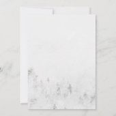 Frosted Pines Rustiek Wit Baby Meisje Douche Kaart (Achterkant)