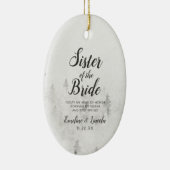 Frosted Pines Rustieke zus van de bruid Quote Keramisch Ornament (Rechts)