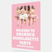 Frosted Pink Acryl Bachelorette Welkom Teken Acryl Bord (Hoek)