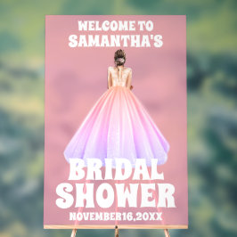 Frosted Pink Acryl Vrijgezellenfeest Welkomstbord Acryl Bord