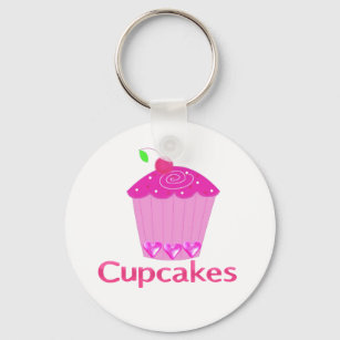 Frosted Pink Cupcake Sleutelhanger