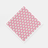 Frosted Pink Heart Cupcake Sprinkles Dessert Love Servet (Hoek)