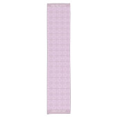 Frosted Pink Lavender Pastel Tegel Design Korte Tafelloper (Voorkant)