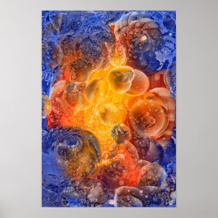 Frosted Planets Award-Winnende Handgeschilderde Ku Poster