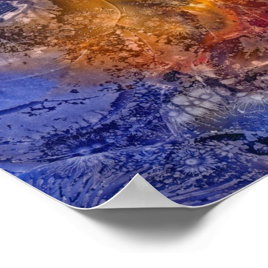 Frosted Planets Award-Winning Hand Painted Artwork Poster (Hoek)