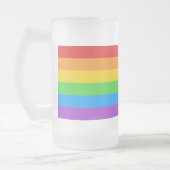Frosted Pride: Regenboogvlag Matglas Bierpul (Links)